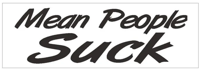 Winter Park Products Earrings STD384 Mean People Suck Funny Bumper Sticker