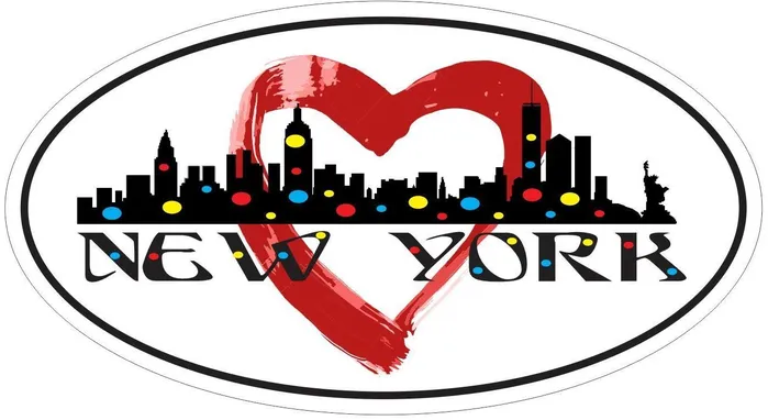 Winter Park Products Rings STD3696 New York Oval Bumper Sticker