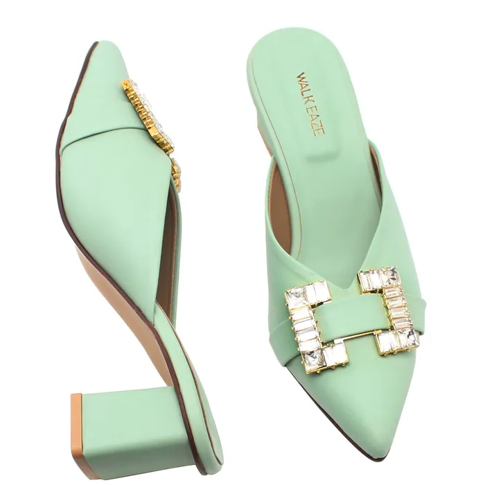 Women Formal Mules 74606S Walkeaze Earrings