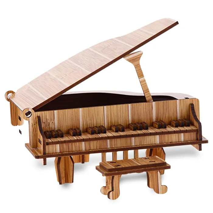 Wooden Piano 3D Puzzle uplinkbabys Store Earrings