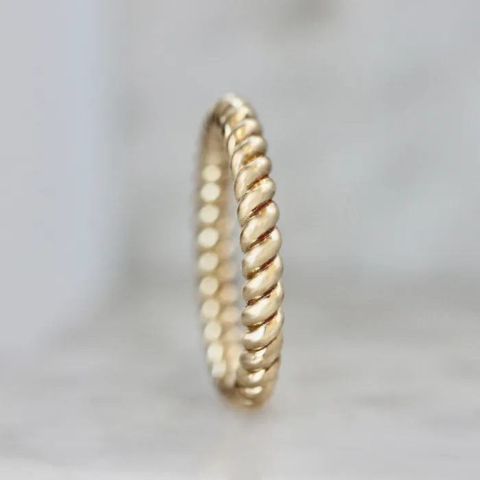 ZahnZ Fine Jewelry Rings Braided Gold Band
